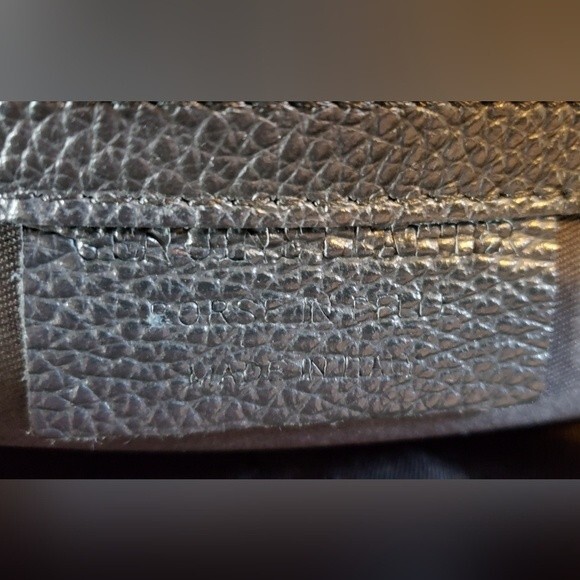 Borse In Pelle Black Leather Handbag Made in Italy - Picture 5 of 14